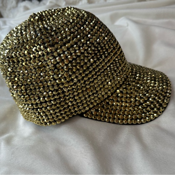 Gold rhinestone hat - Picture 2 of 7